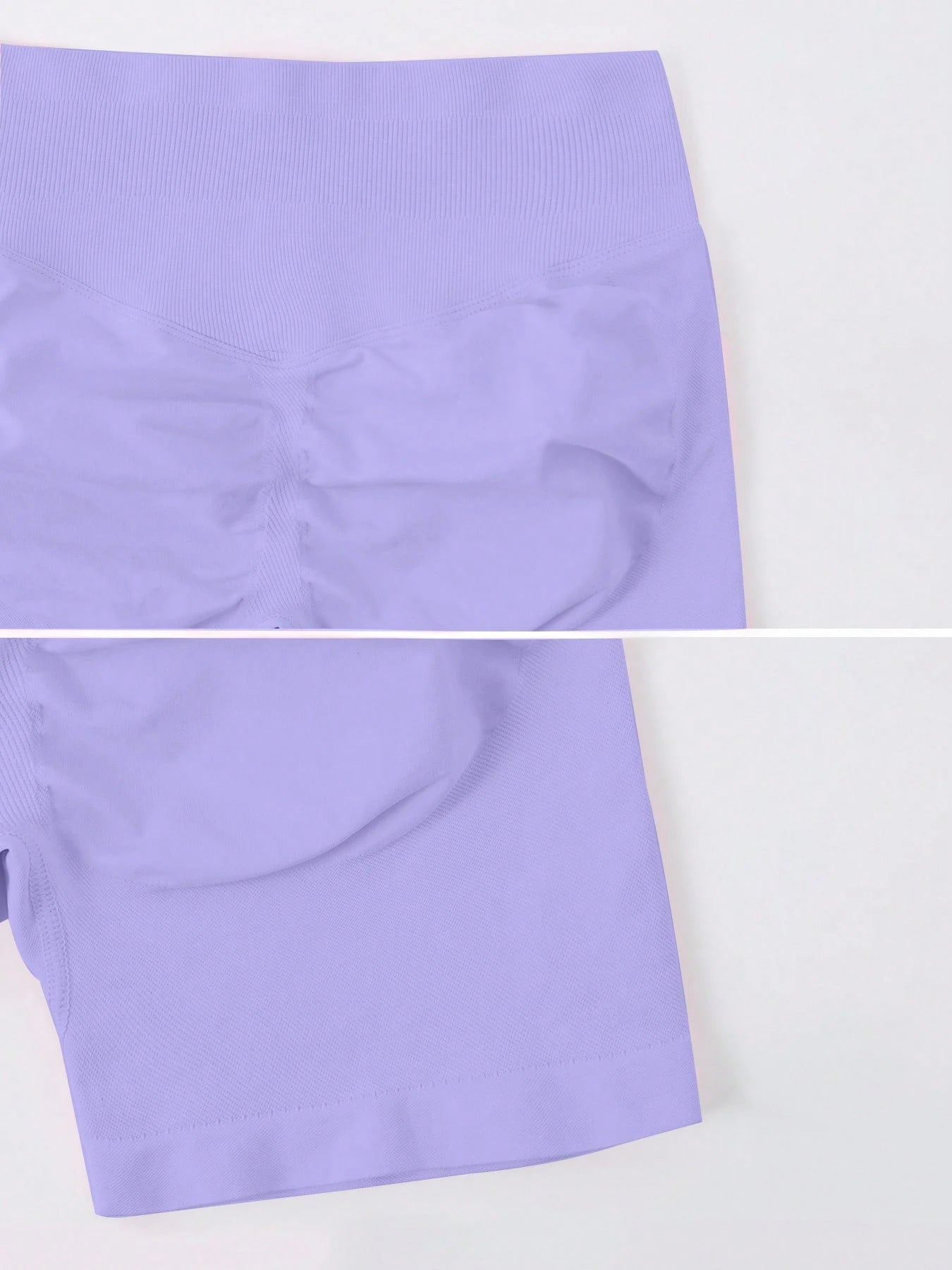 Sculpt high-rise seamless shorts The Quiet & Co. — back view natural shape — Purple