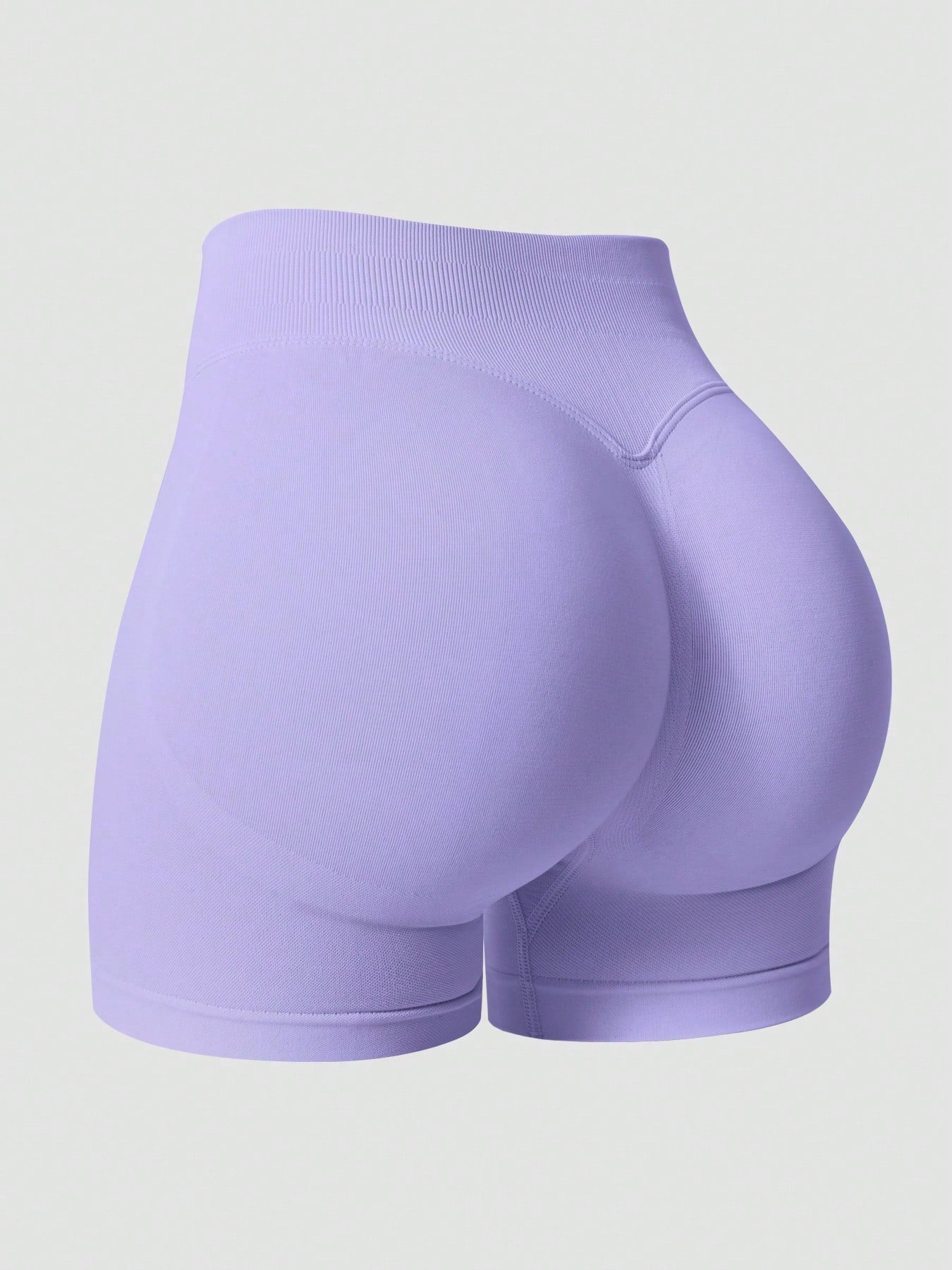 Sculpt high-rise seamless shorts The Quiet & Co. — back view natural shape — Purple
