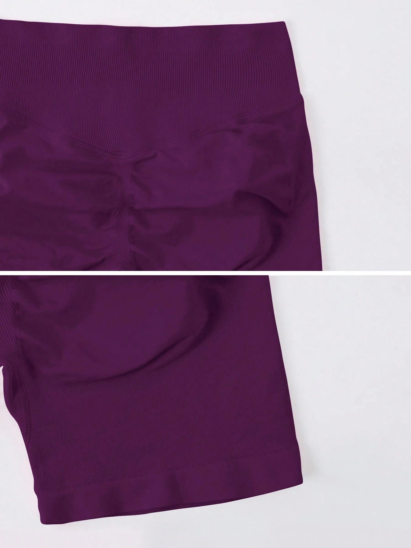 Sculpt high-rise seamless shorts The Quiet & Co. — back view natural shape — Bold Plum
