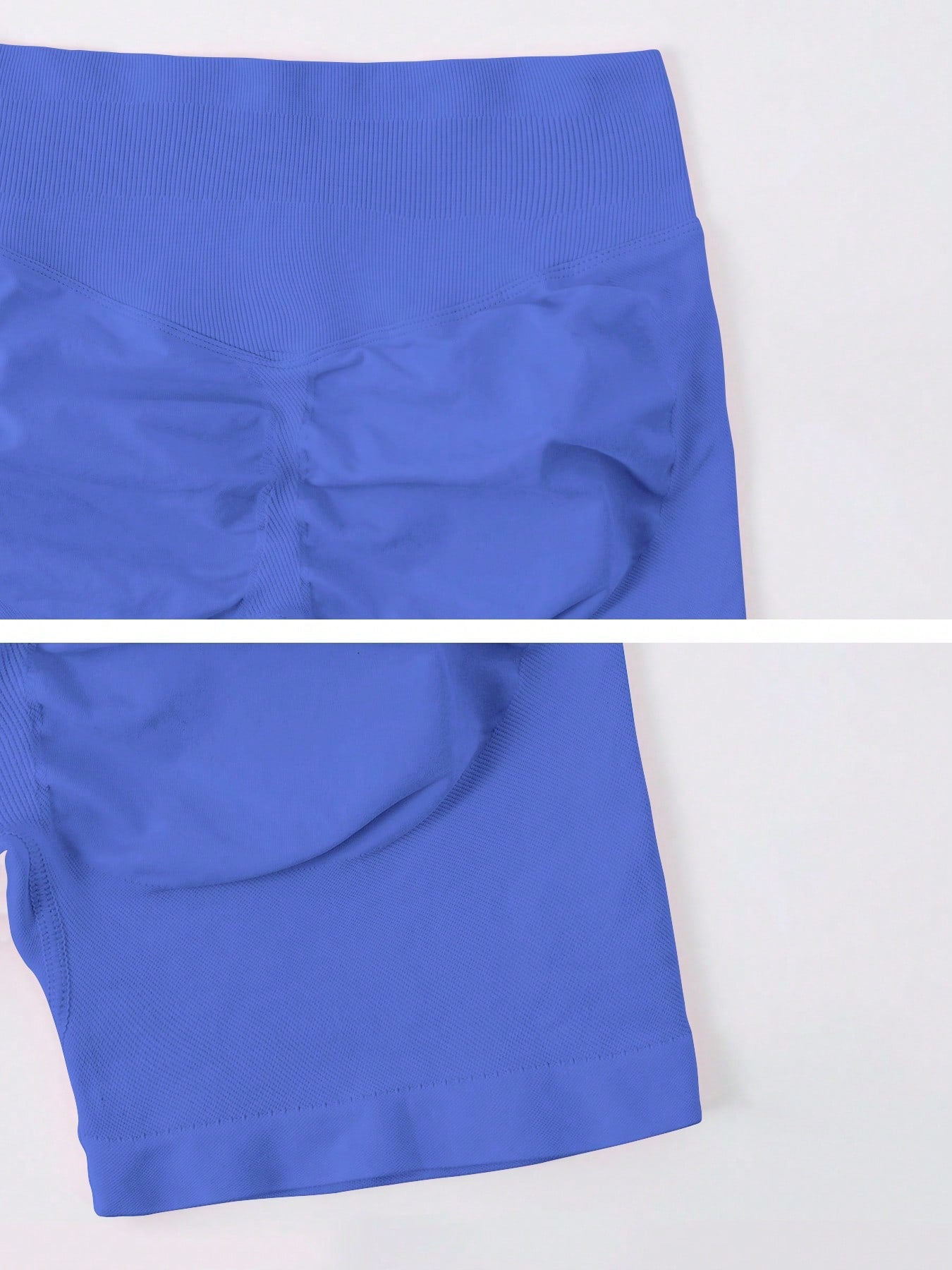 Sculpt high-rise seamless shorts The Quiet & Co. — back view natural shape — Royal Blue