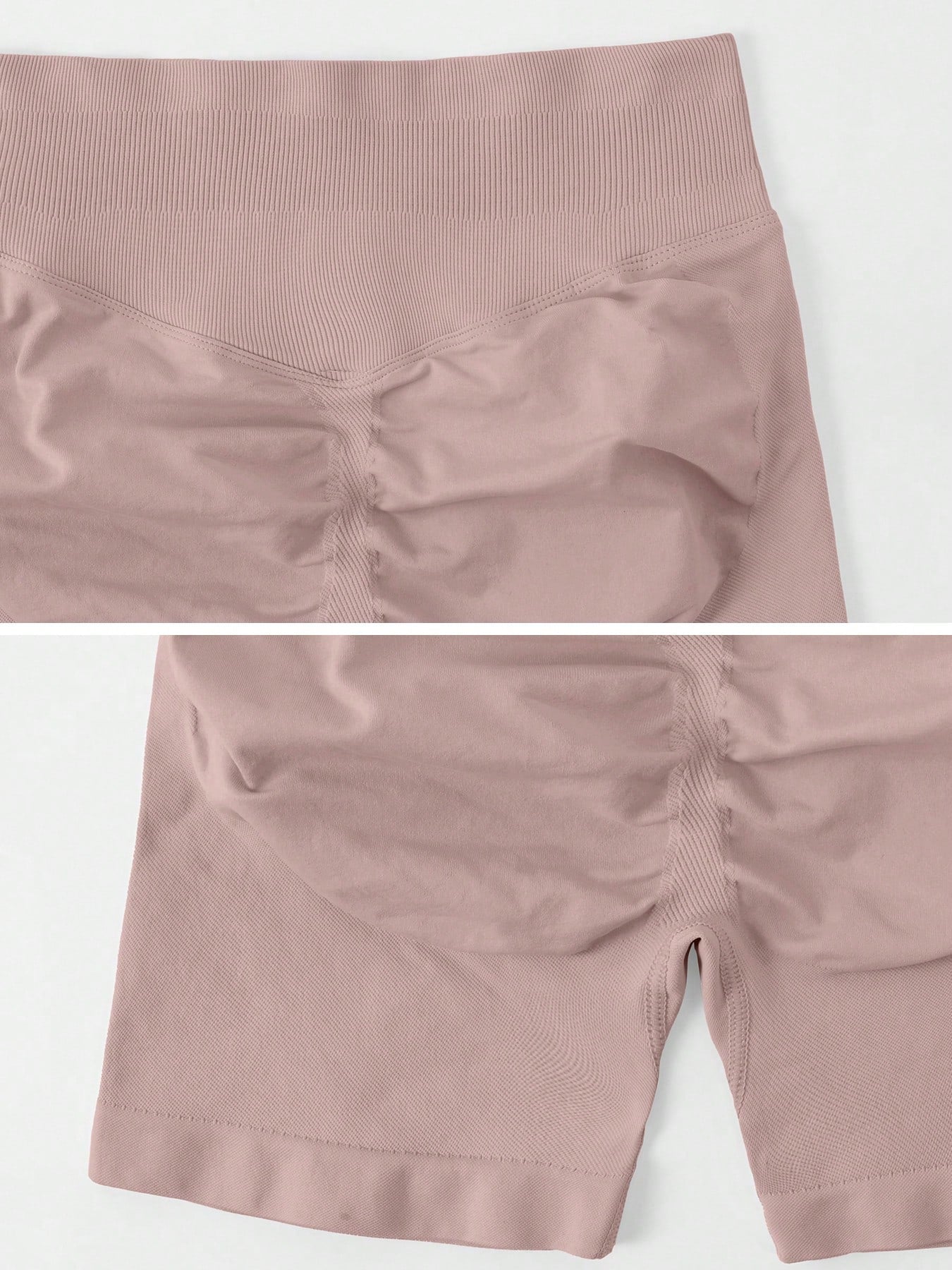 Sculpt high-rise seamless shorts The Quiet & Co. — back view natural shape — Grey